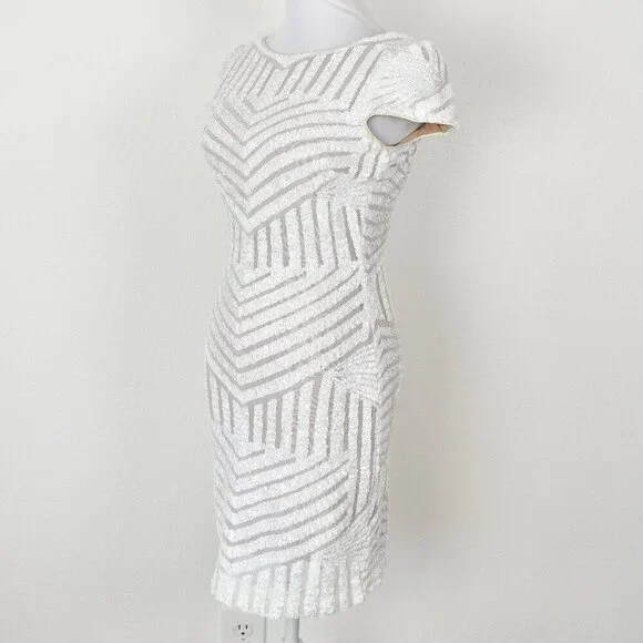 Dress the Population Tabitha Cap Sleeve Sequin Dress - M - Picture 5 of 11